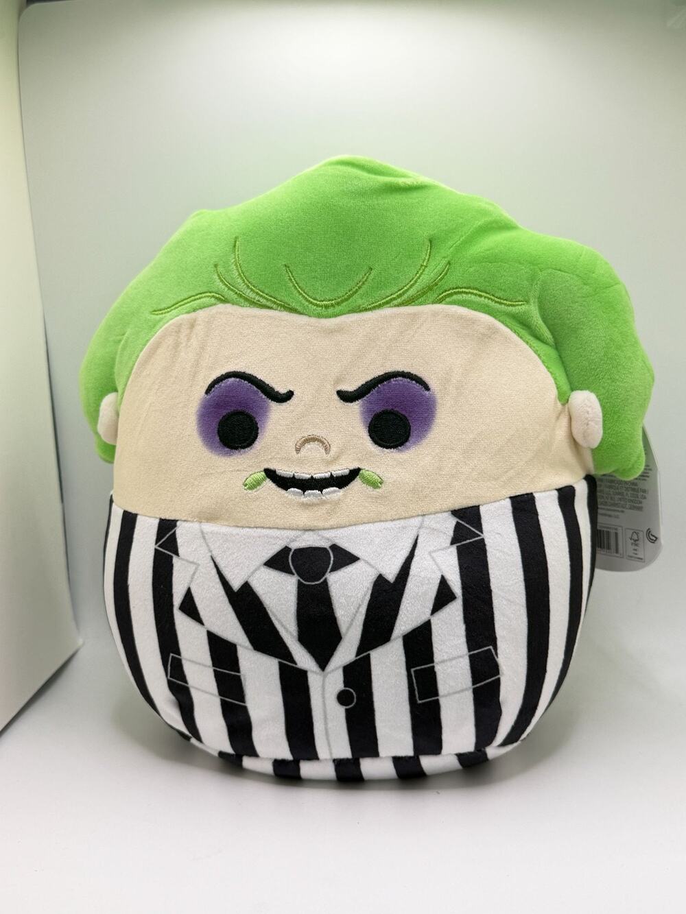 Squishmallow- NWT! 8In Beetlejuice Halloween Striped Suit Plush